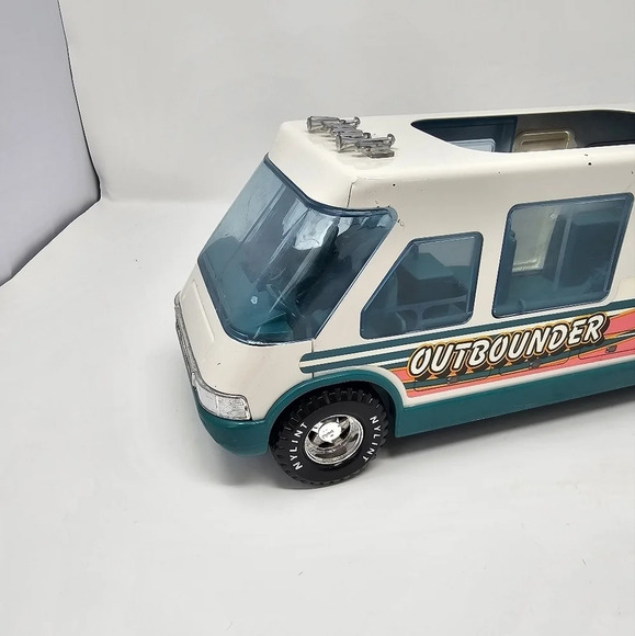 Vintage Nylint Outbounder RV 1996 Metal White Aqua Pink Camper Roadtrip Vehicle - Picture 11 of 14